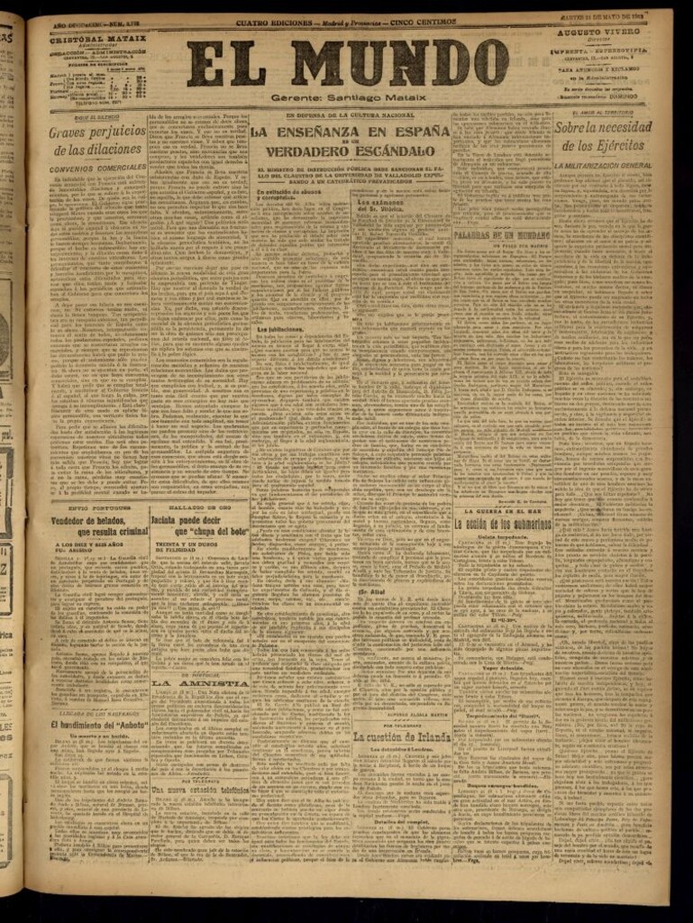 Miniatura de El Mundo del 21 de mayo de 1918