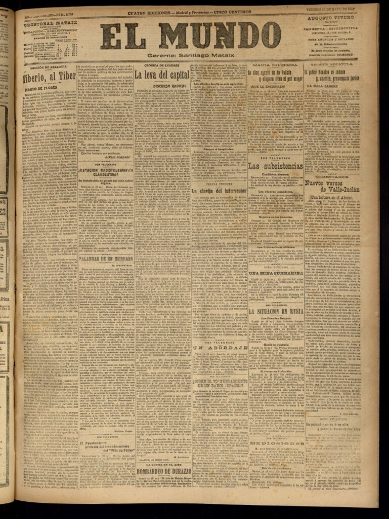 Miniatura de El Mundo del 31 de mayo de 1918