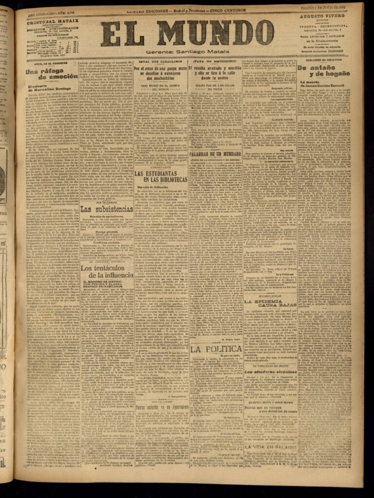 Miniatura de El Mundo del 1 de junio de 1918