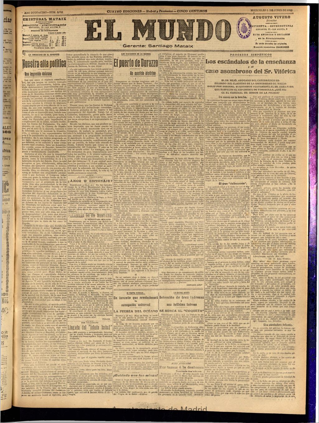 Miniatura de El Mundo del 5 de junio de 1918