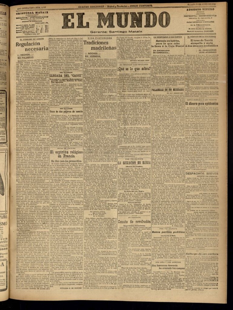Miniatura de El Mundo del 8 de junio de 1918