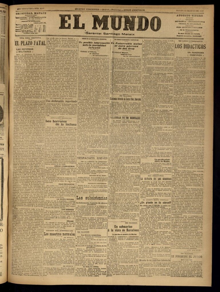 Miniatura de El Mundo del 22 de junio de 1918