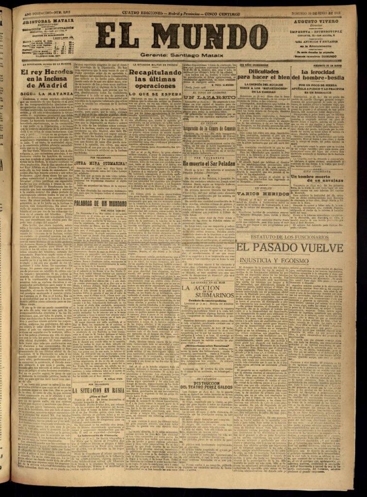 Miniatura de El Mundo del 30 de junio de 1918