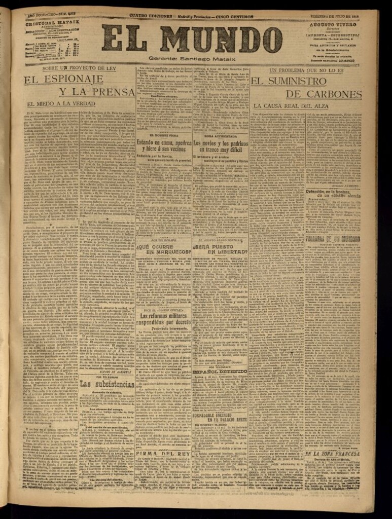 Miniatura de El Mundo del 5 de julio de 1918