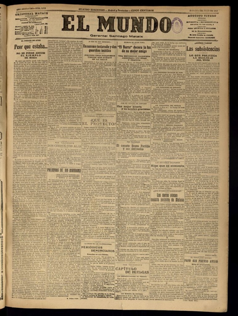 Miniatura de El Mundo del 6 de julio de 1918