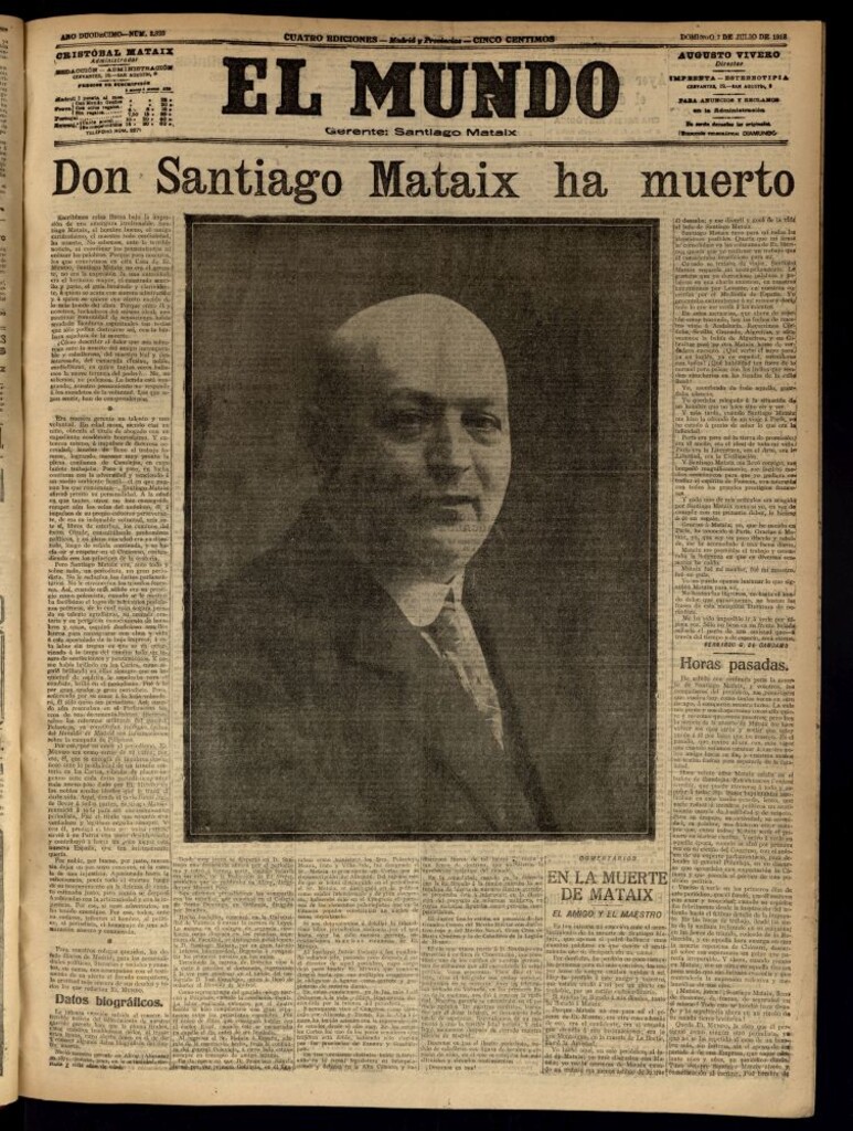 Miniatura de El Mundo del 7 de julio de 1918
