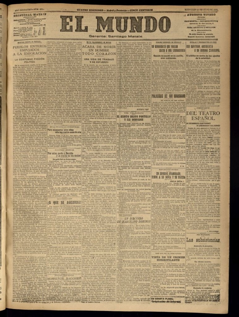 Miniatura de El Mundo del 10 de julio de 1918