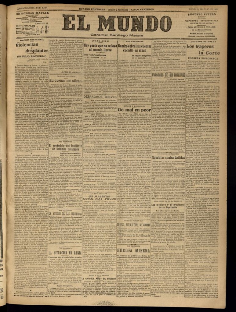 Miniatura de El Mundo del 11 de julio de 1918