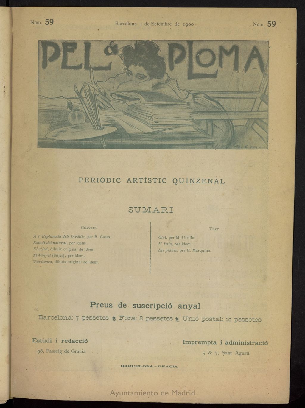 Miniatura de Pel & Ploma del 1 de septiembre de 1900, nº 59