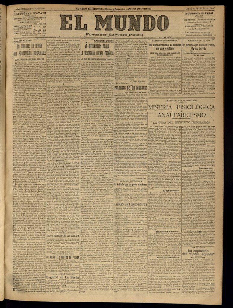 Miniatura de El Mundo del 15 de julio de 1918