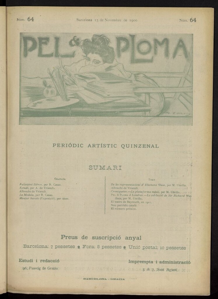 Miniatura de Pel & Ploma del 15 de noviembre de 1900, nº 64