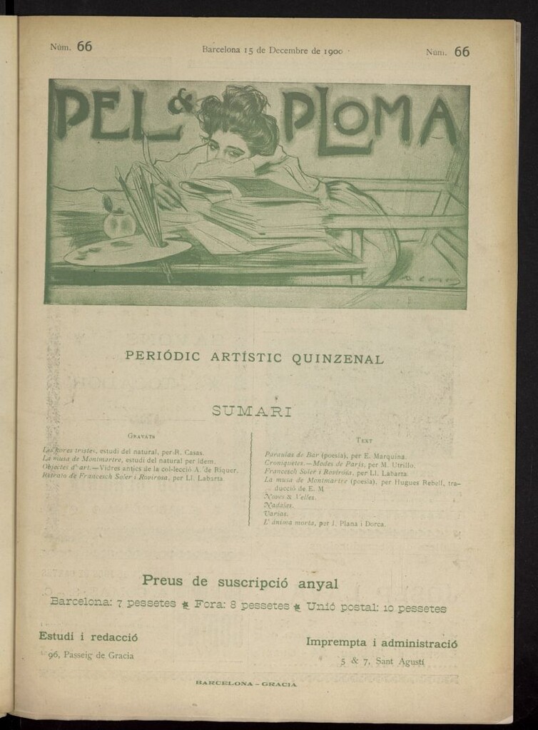 Miniatura de Pel & Ploma del 15 de diciembre de 1900, nº 66