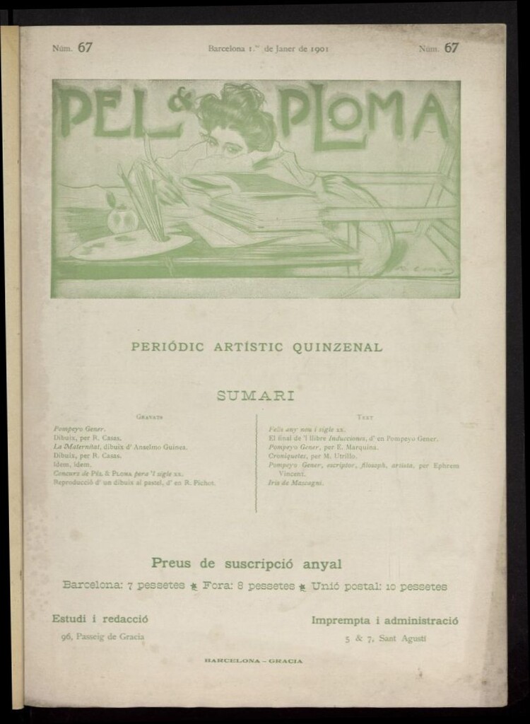 Miniatura de Pel & Ploma del 1 de enero de 1901, nº 67
