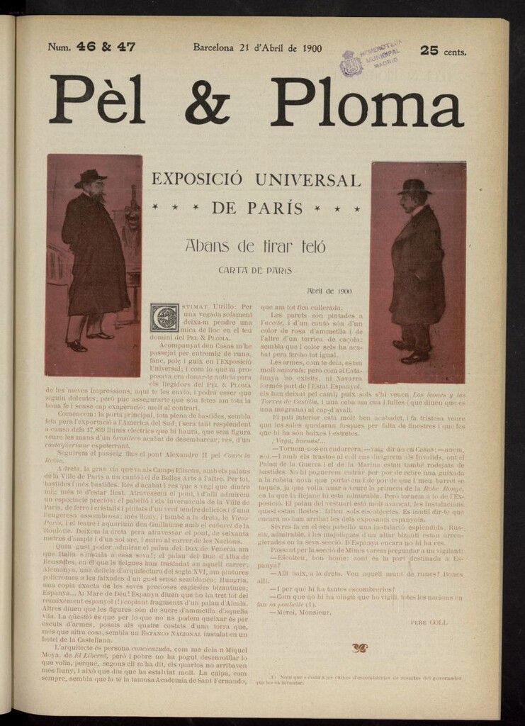Miniatura de Pel & Ploma del 21 de abril de 1900, nº 46 y 47