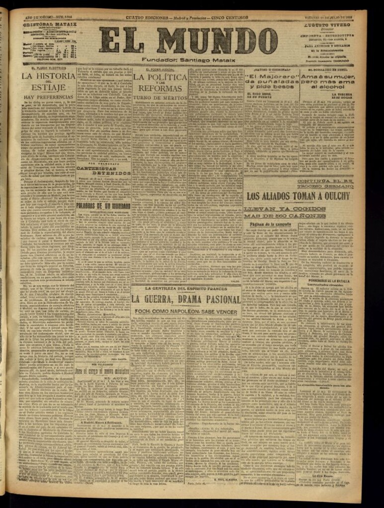 Miniatura de El Mundo del 26 de julio de 1918