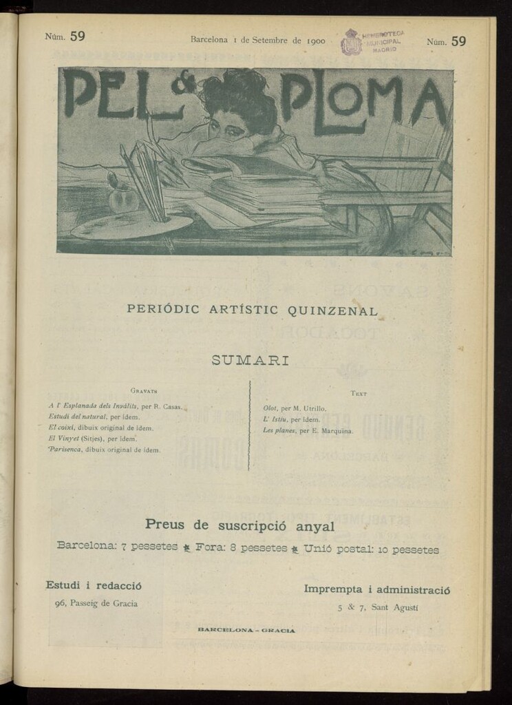 Miniatura de Pel & Ploma del 1 de septiembre de 1900, nº 59
