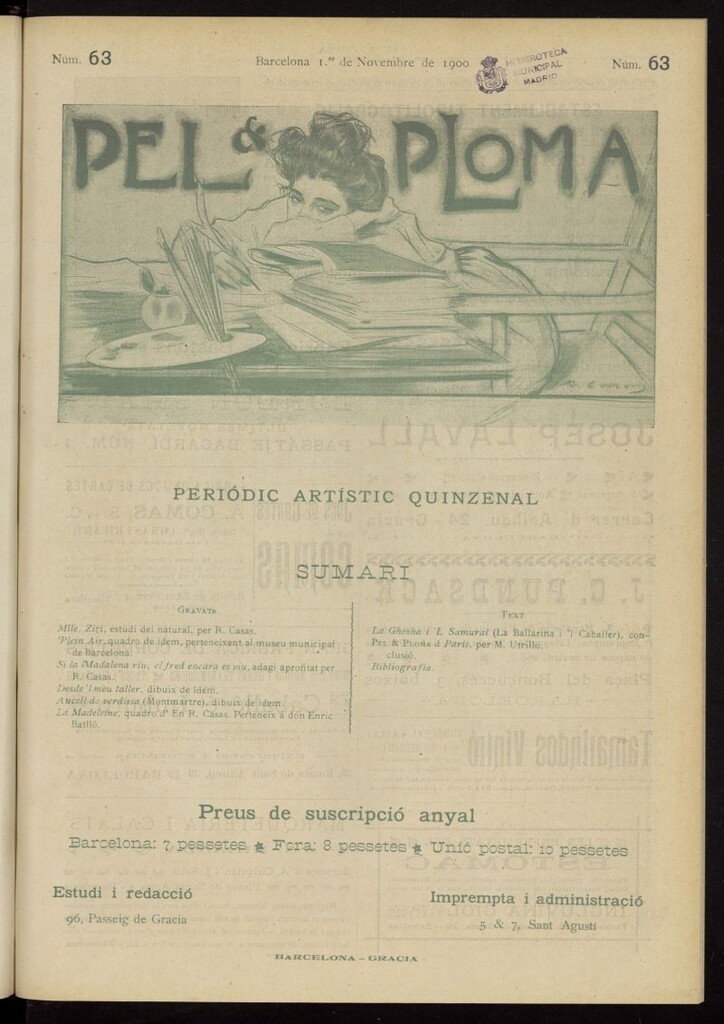 Miniatura de Pel & Ploma del 1 de noviembre de 1900, nº 63