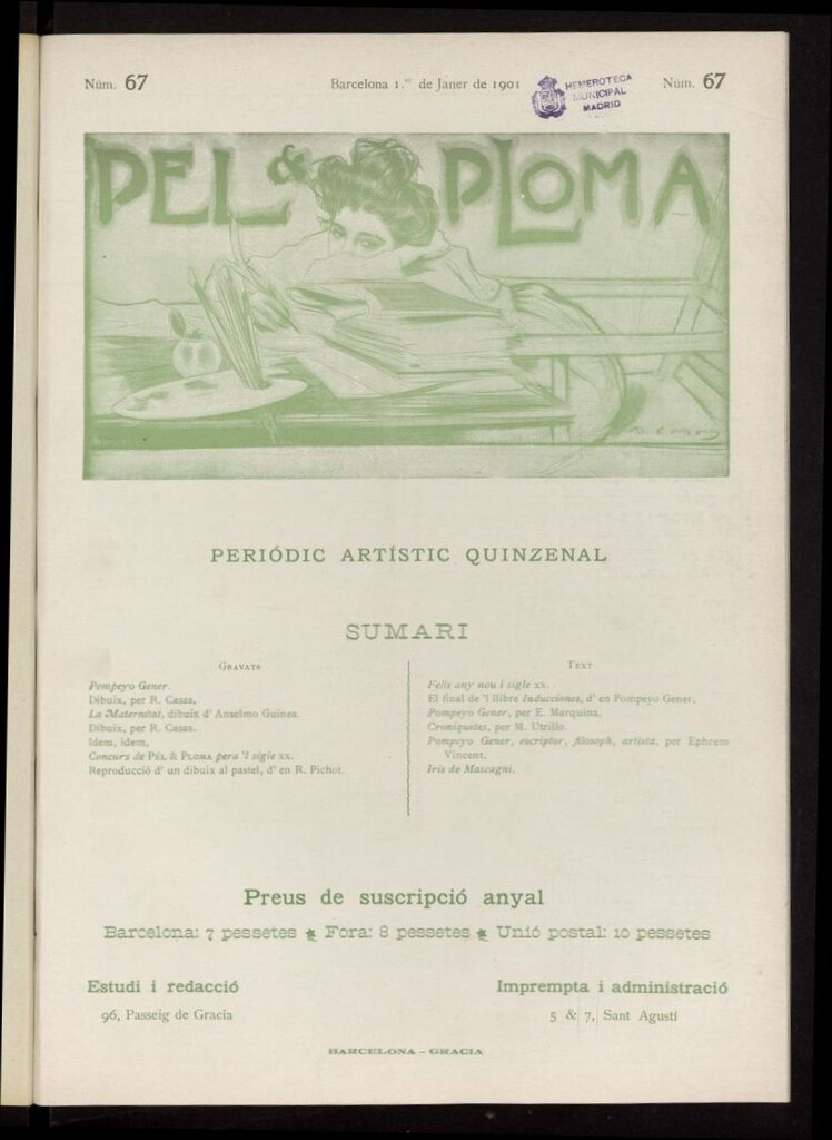 Miniatura de Pel & Ploma del 1 de enero de 1901, nº 67