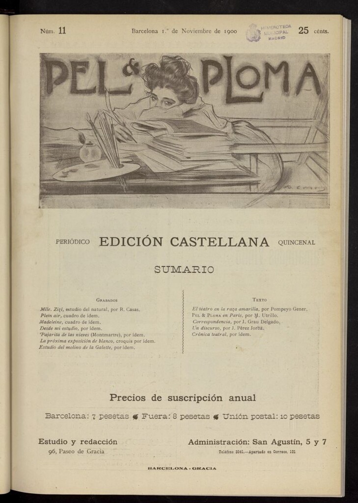 Miniatura de Pel & Ploma del 1 de noviembre de 1900, nº 11