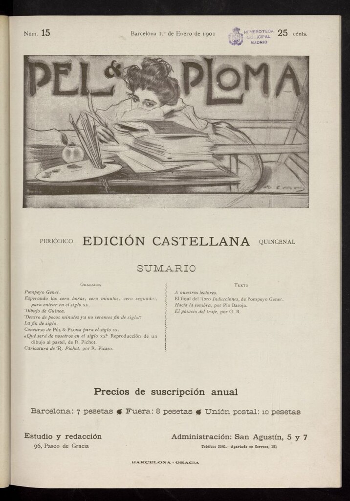 Miniatura de Pel & Ploma del 1 de enero de 1901, nº 15
