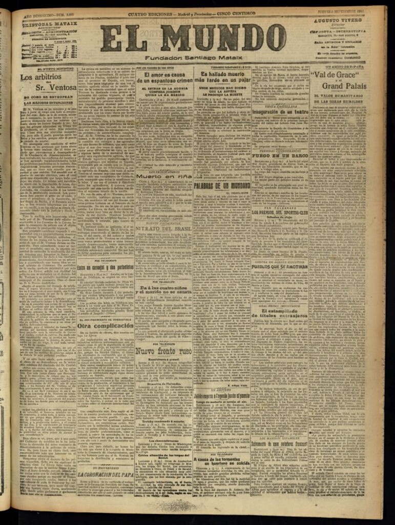 Miniatura de El Mundo del 5 de septiembre de 1918