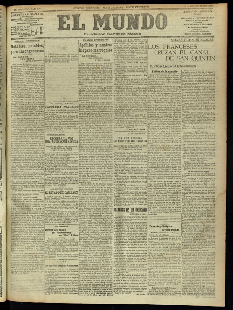 Miniatura de El Mundo del 8 de septiembre de 1918
