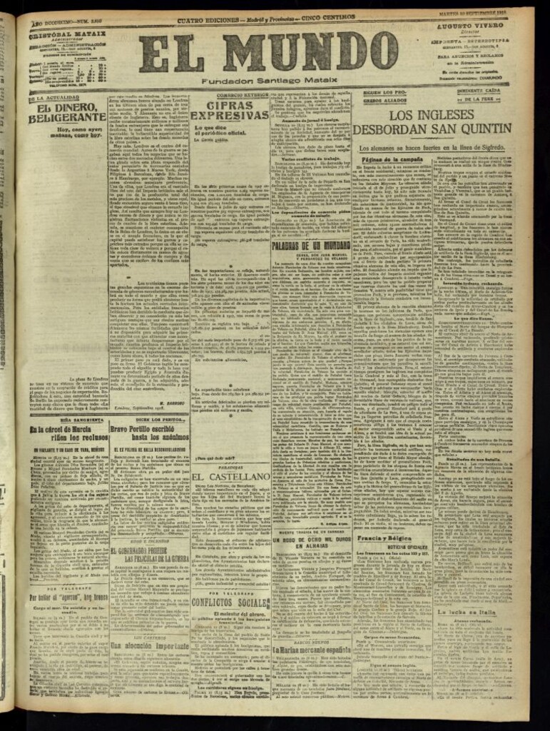 Miniatura de El Mundo del 10 de septiembre de 1918