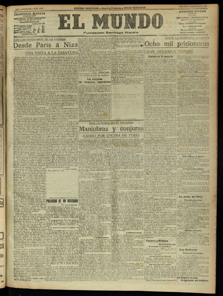 Miniatura de El Mundo del 13 de septiembre de 1918