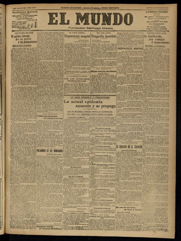 Miniatura de El Mundo del 19 de septiembre de 1918