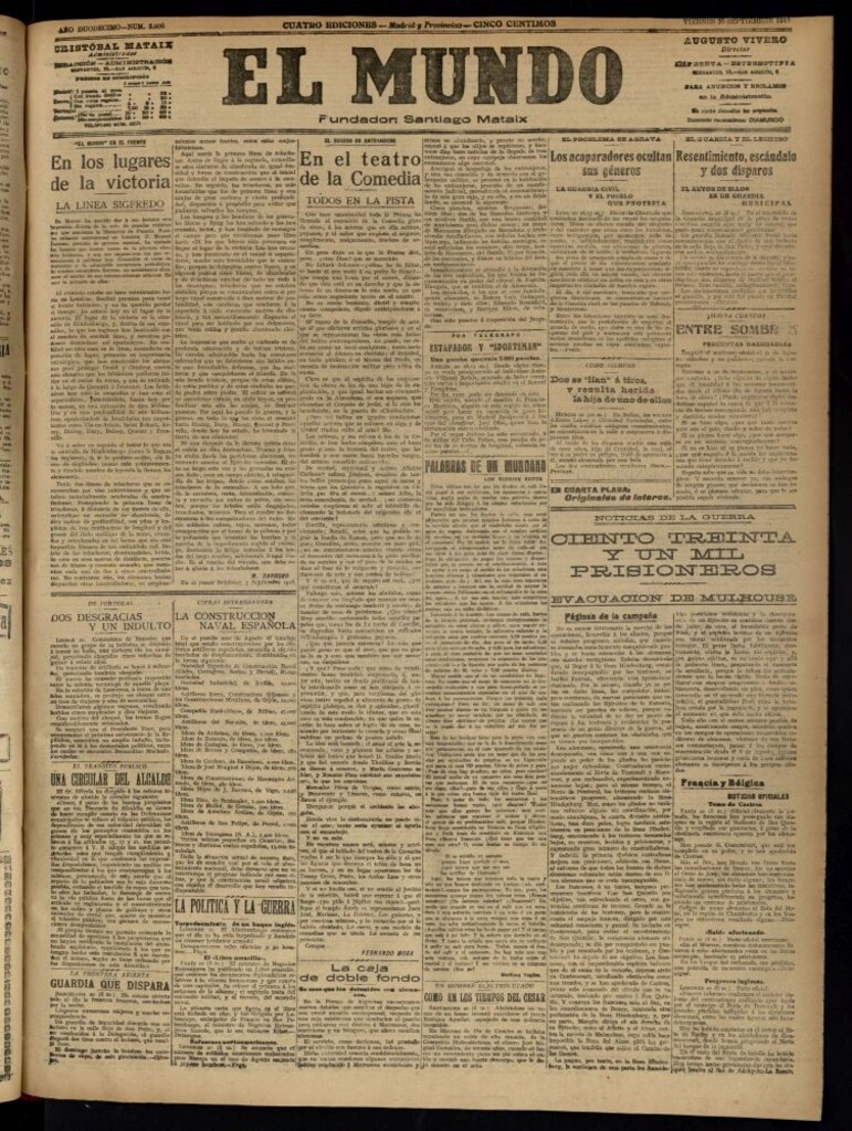 Miniatura de El Mundo del 20 de septiembre de 1918