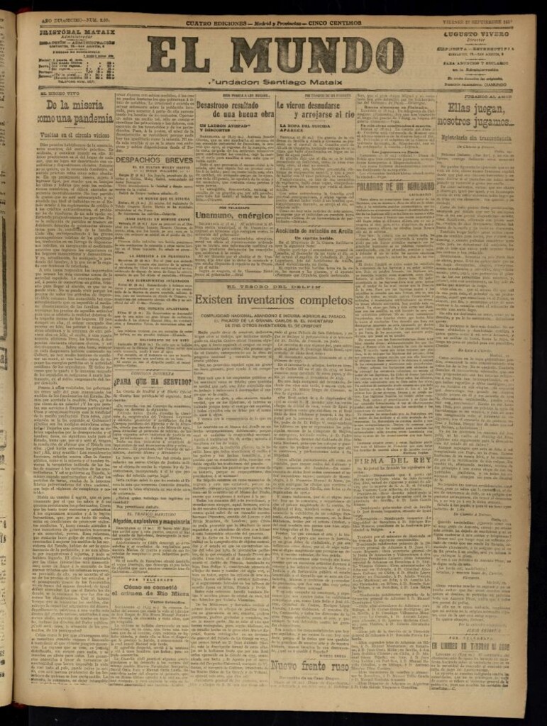 Miniatura de El Mundo del 27 de septiembre de 1918