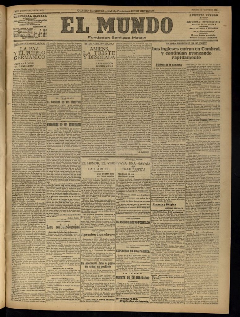 Miniatura de El Mundo del 10 de octubre de 1918