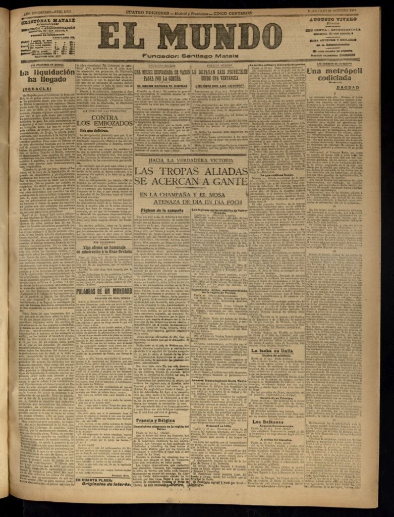 Miniatura de El Mundo del 23 de octubre de 1918