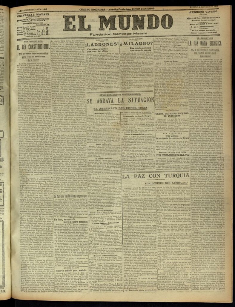 Miniatura de El Mundo del 2 de noviembre de 1918
