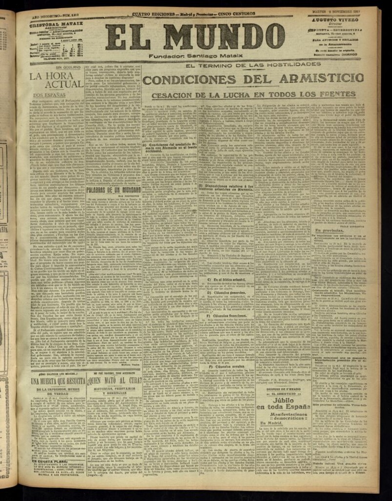 Miniatura de El Mundo del 12 de noviembre de 1918