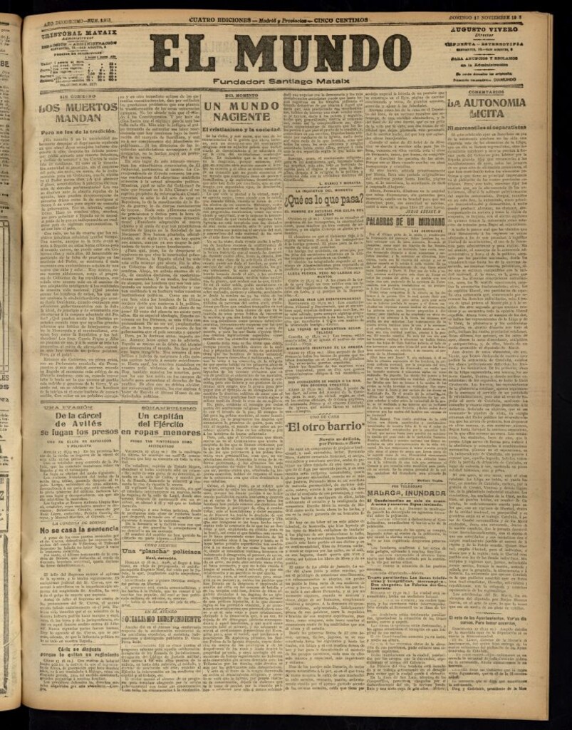 Miniatura de El Mundo del 17 de noviembre de 1918