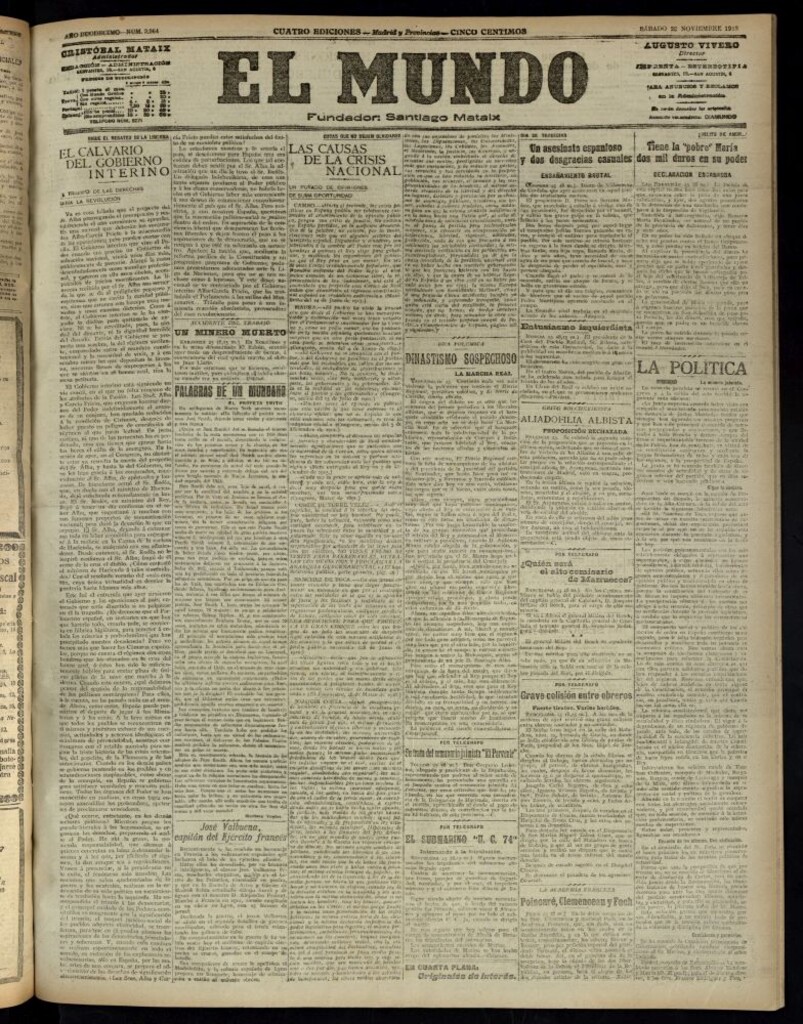 Miniatura de El Mundo del 23 de noviembre de 1918