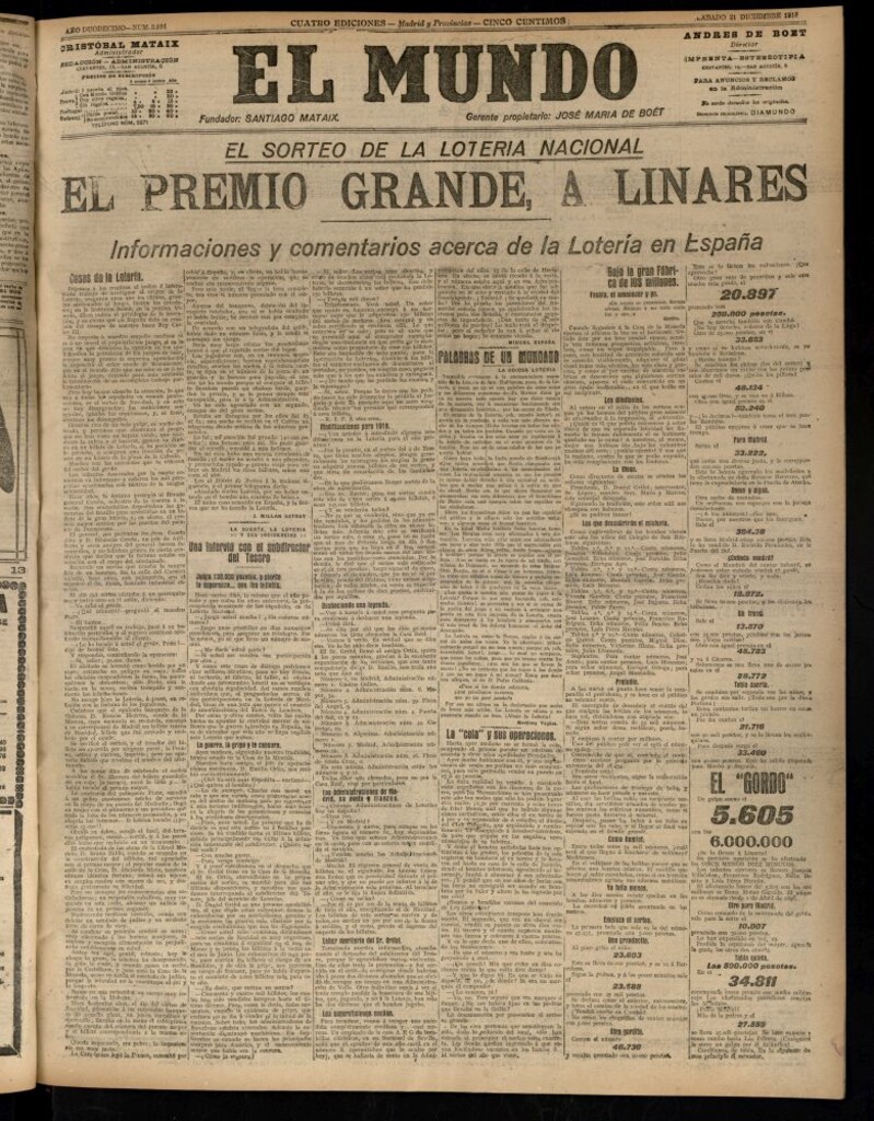 Miniatura de El Mundo del 21 de diciembre de 1918