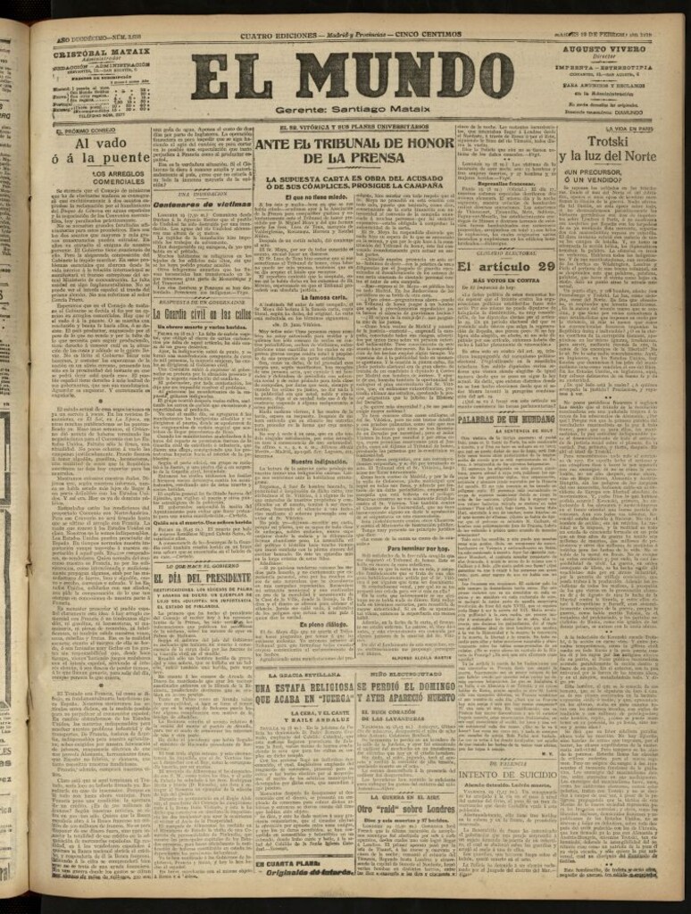 Miniatura de El Mundo del 19 de febrero de 1918 (edición de provincias)