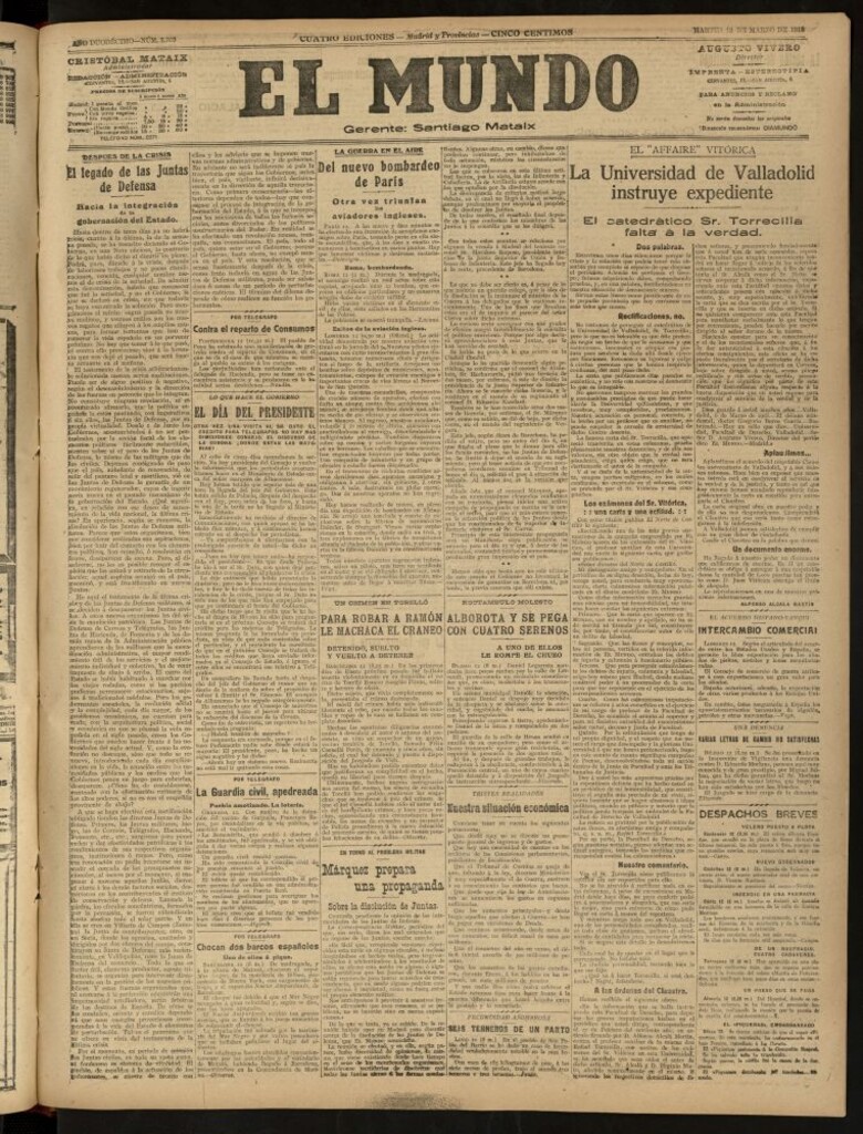 Miniatura de El Mundo del 12 de marzo de 1918 (edición de provincias)