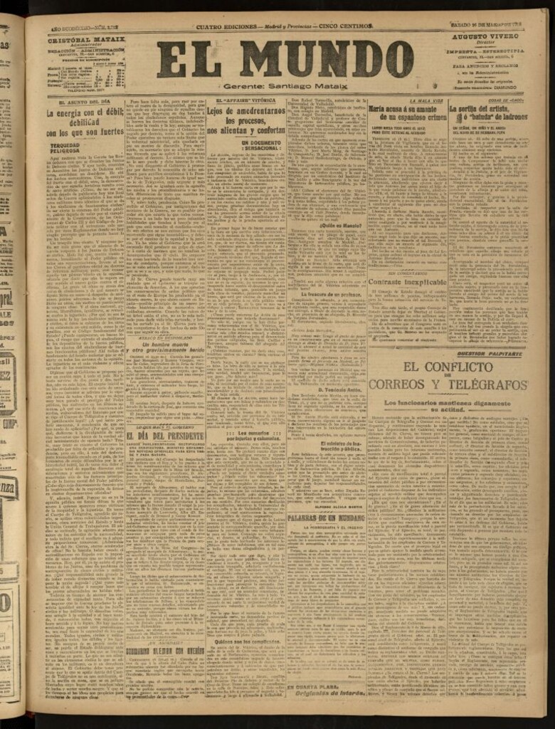 Miniatura de El Mundo del 16 de marzo de 1918 (edición de provincias)