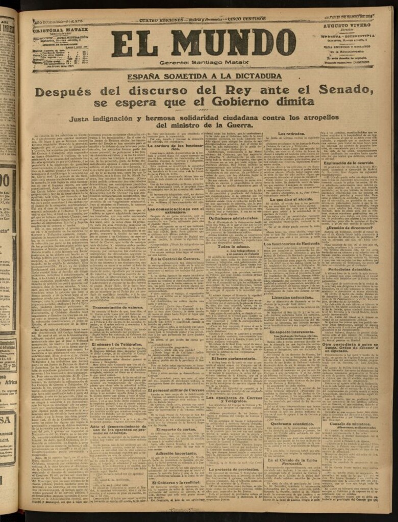 Miniatura de El Mundo del 18 de marzo de 1918 (edición de provincias)