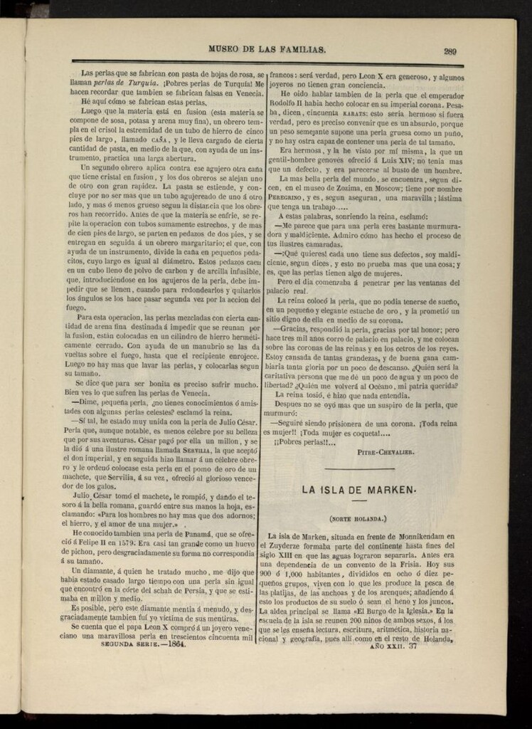 Miniatura de Museo de las familias: periódico mensual segunda serie de 1864, nº 37