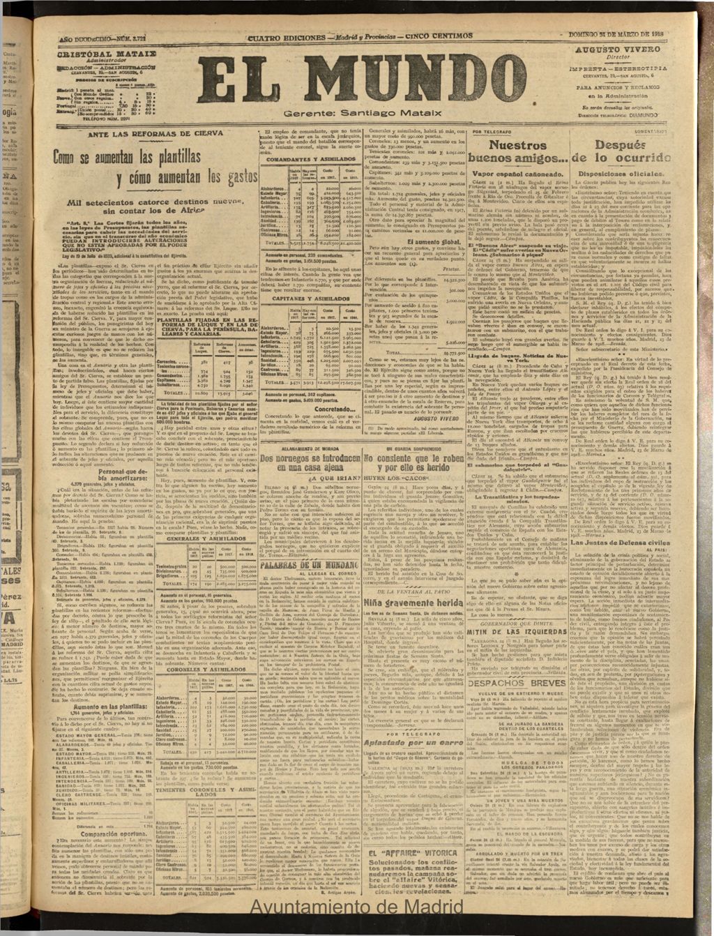 Miniatura de El Mundo del 24 de marzo de 1918 (edición de provincias)