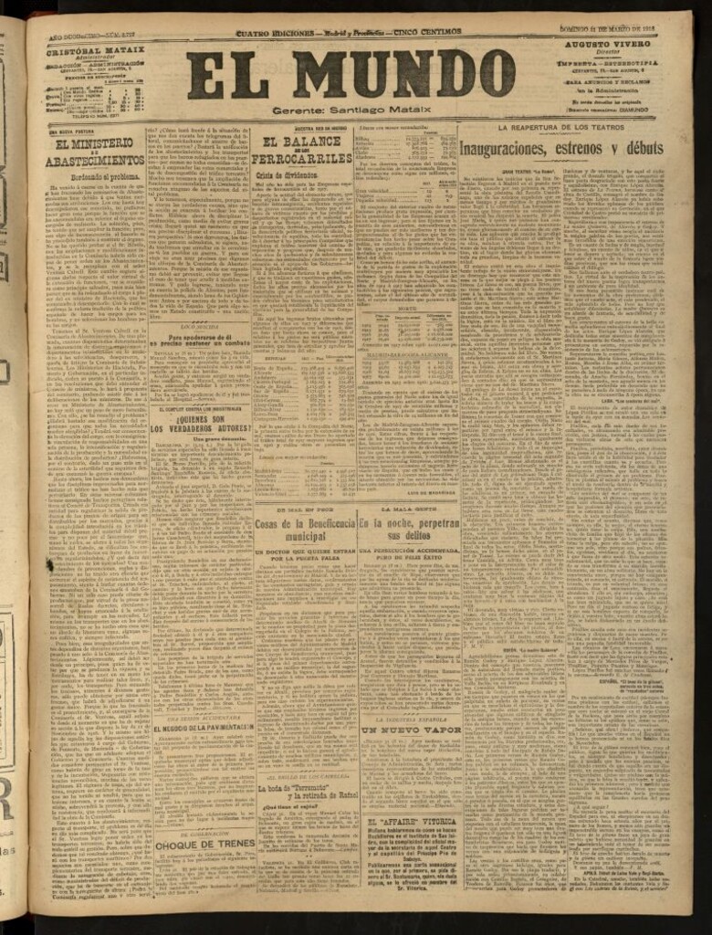 Miniatura de El Mundo del 31 de marzo de 1918 (edición de provincias)
