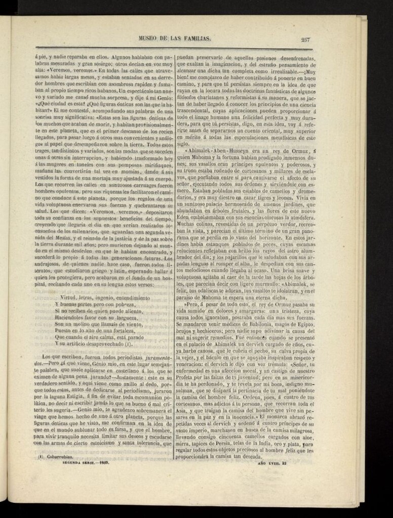 Miniatura de Museo de las familias: periódico mensual segunda serie de 1860, nº 33
