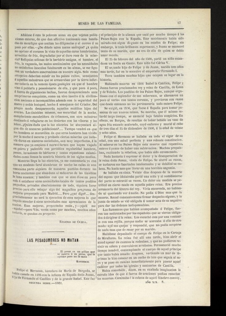 Miniatura de Museo de las familias: periódico mensual segunda serie de 1861, nº 8