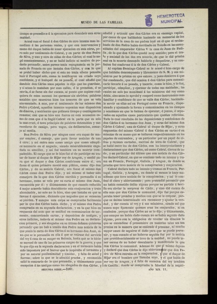 Miniatura de Museo de las familias: periódico mensual segunda serie de 1861, nº 11