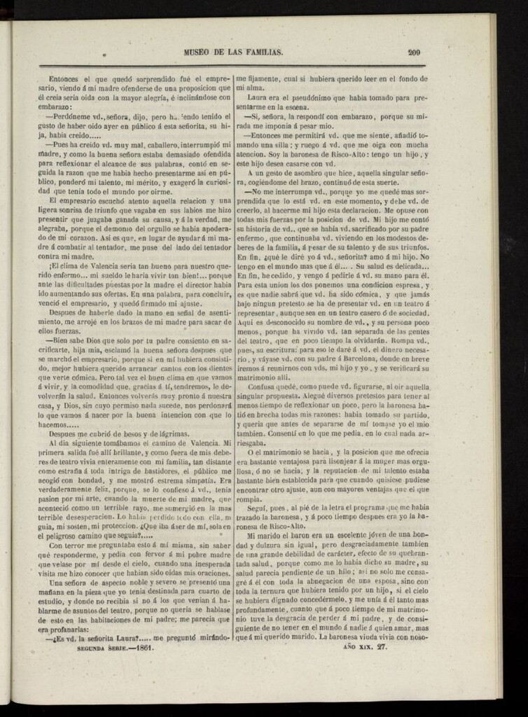 Miniatura de Museo de las familias: periódico mensual segunda serie de 1861, nº 27