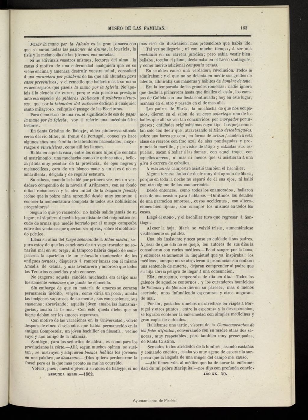 Miniatura de Museo de las familias: periódico mensual segunda serie de 1862, nº 20